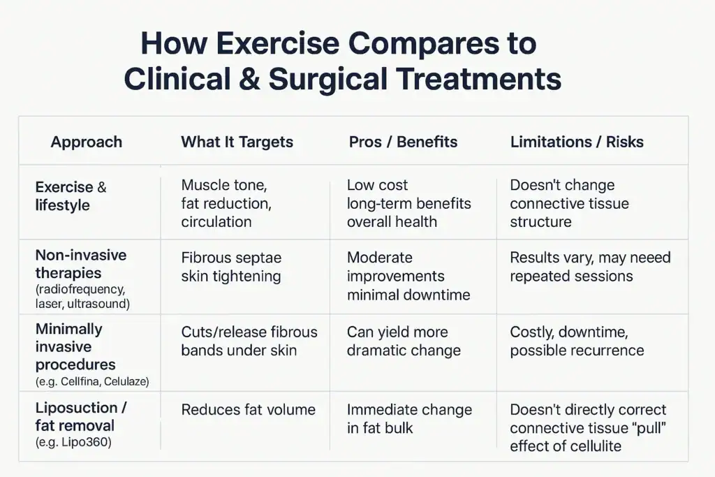 Sculpting Your Bum: Can Toning Exercises Really Reduce Cellulite? 2 How exercise compares to treatments from Lipo 360 Eastbourne