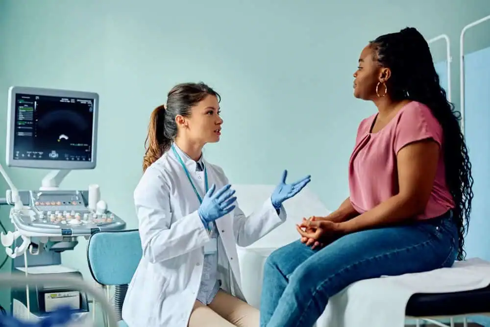 Woman have consultation about vaginal laxity Eastbourne