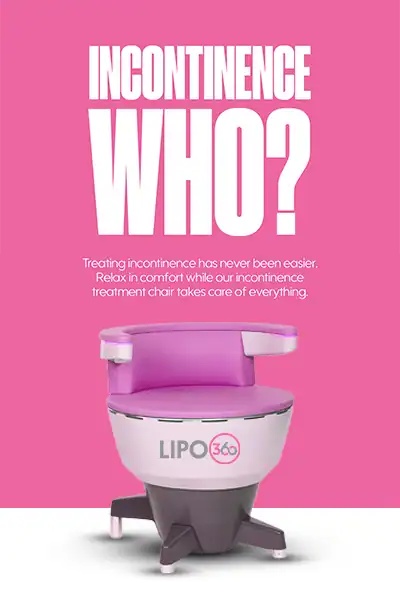 LIPO360 EMS Chair Can Help with Urinary Incontinence 2 Image of a urinary incontinence treatment seat Eastbourne