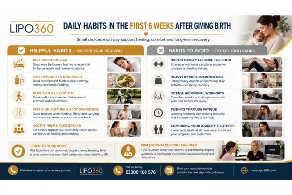 What to Do (and Avoid) in the First 6 Weeks After Giving Birth To Avoid Diastasis Recti 3 First 6 Weeks After Giving Birth To Avoid Diastasis Recti Eastbourne : Daily Habits in the First 6 Weeks After Giving Birth